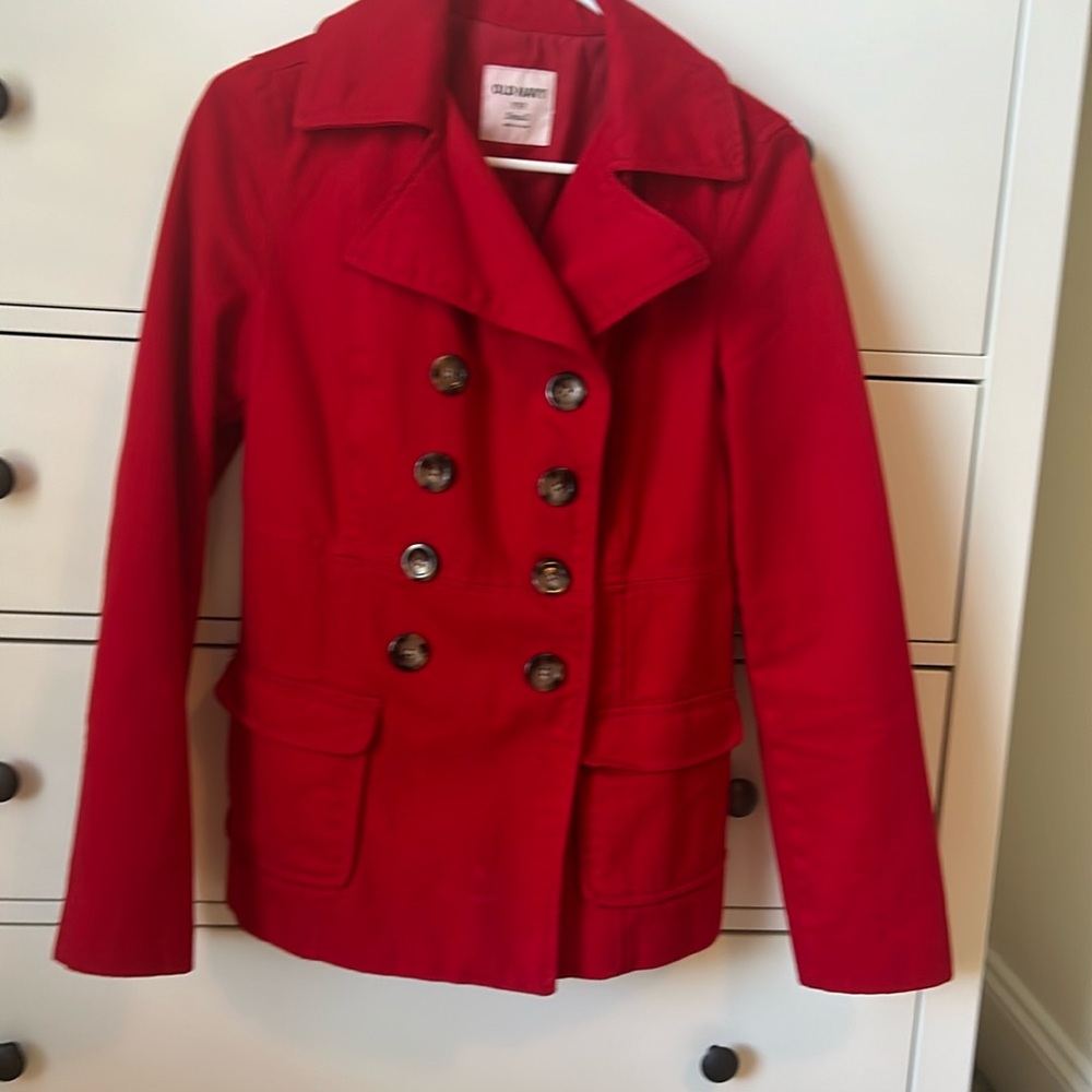 Red, Old Navy Peacoat, small.